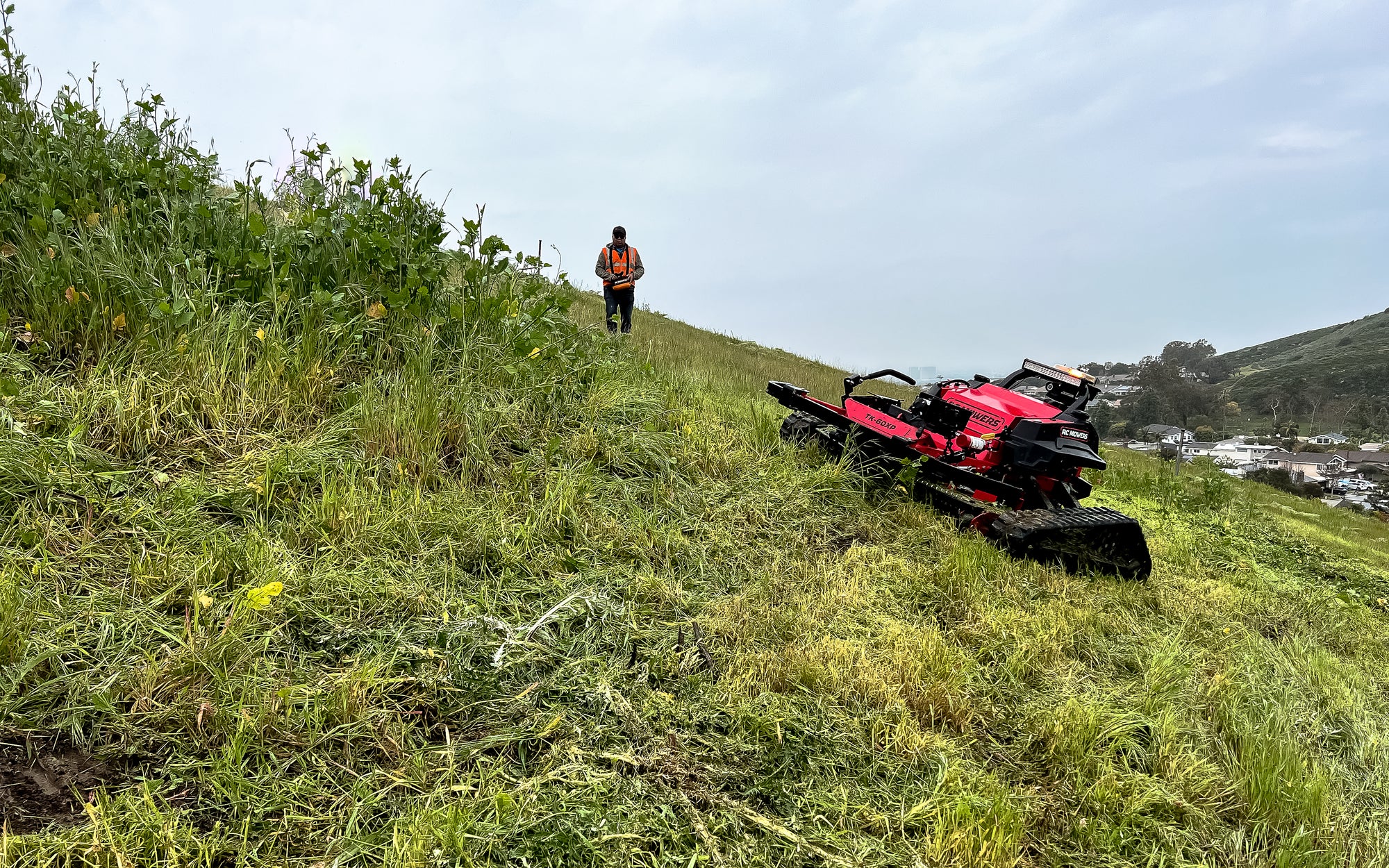 mow steep slopes