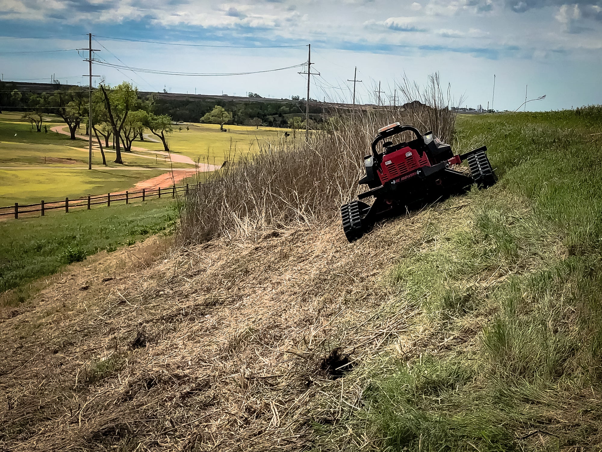 slope mower, golf course maintenance