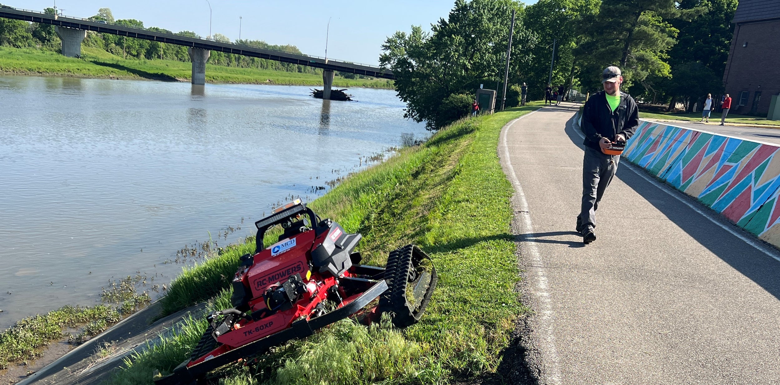 river bank mowing