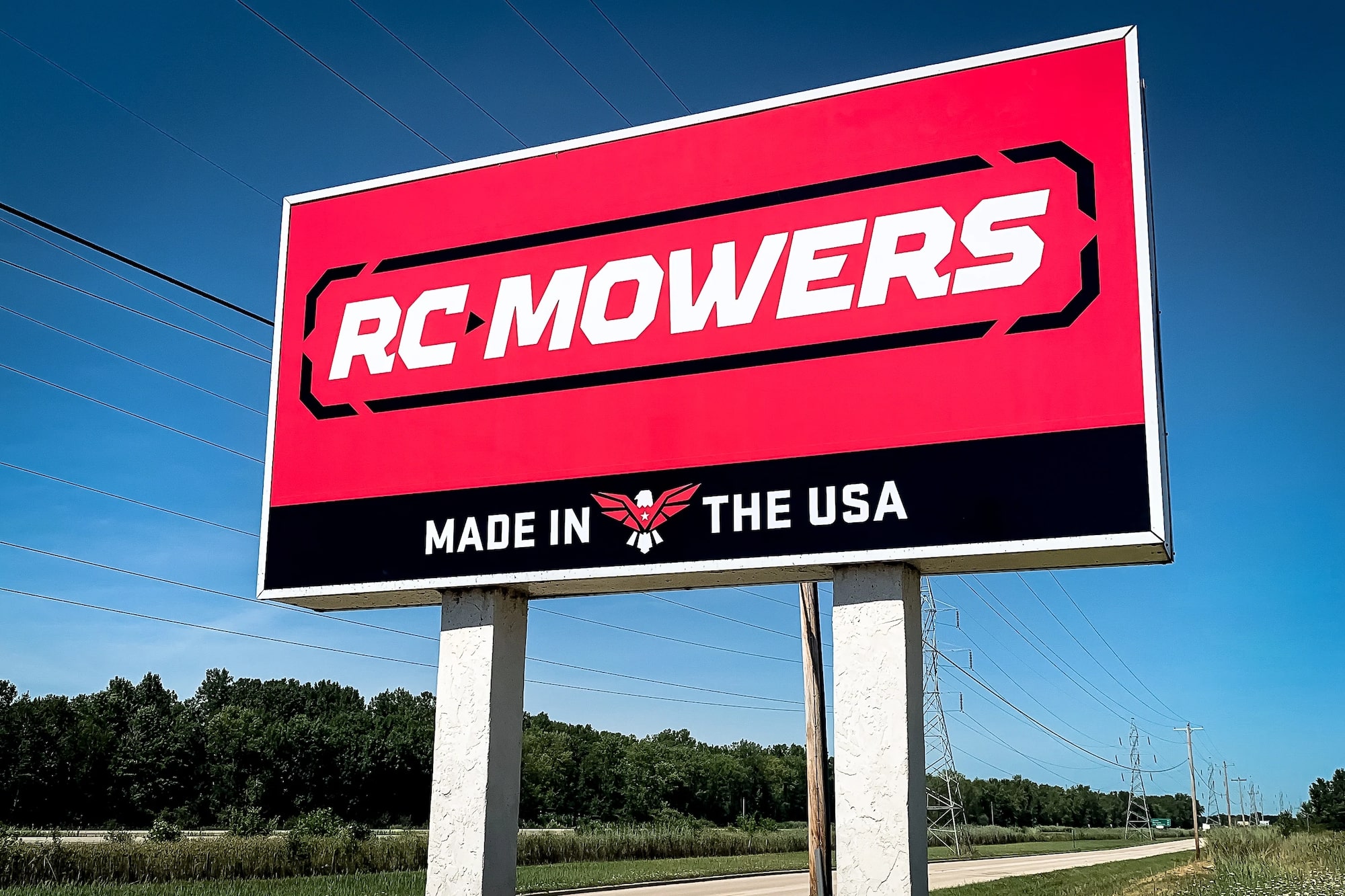 rc mowers sign