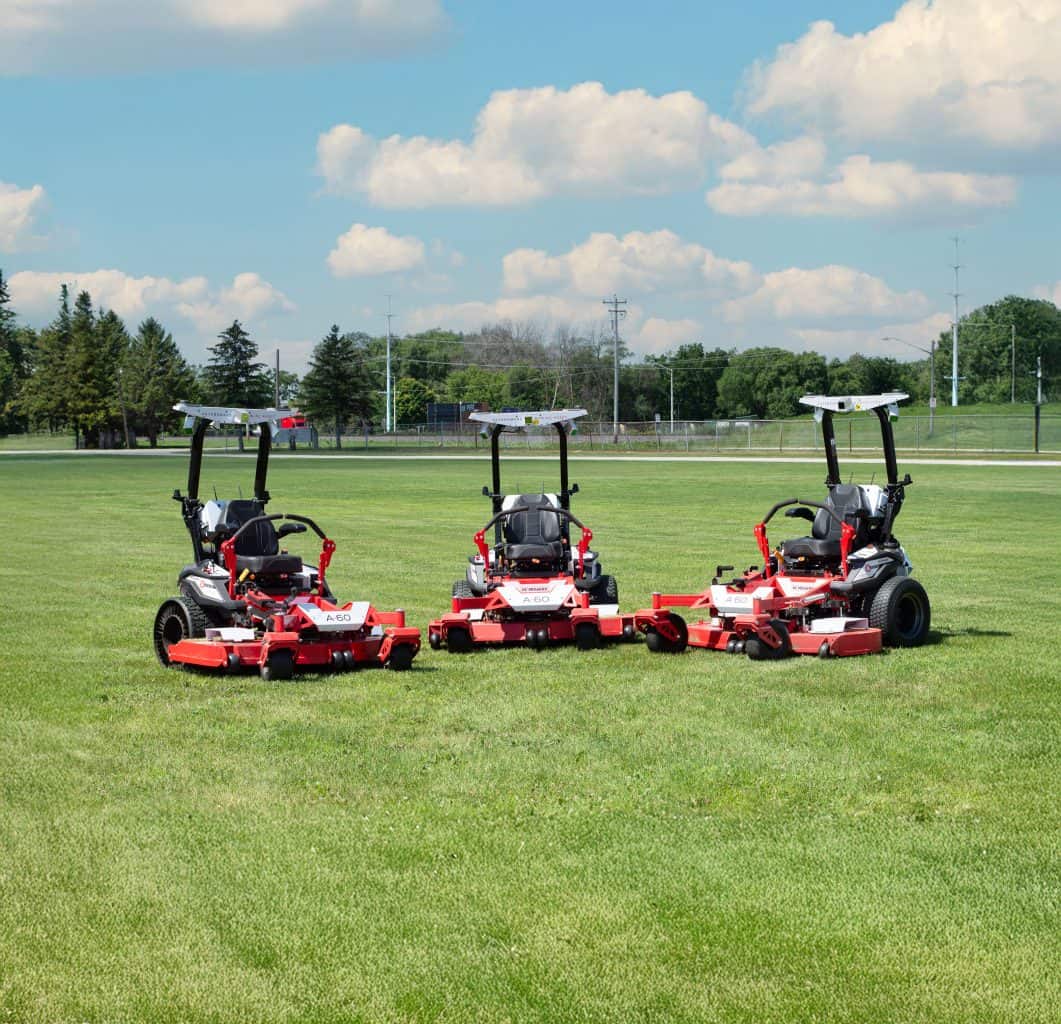 sports field mowing