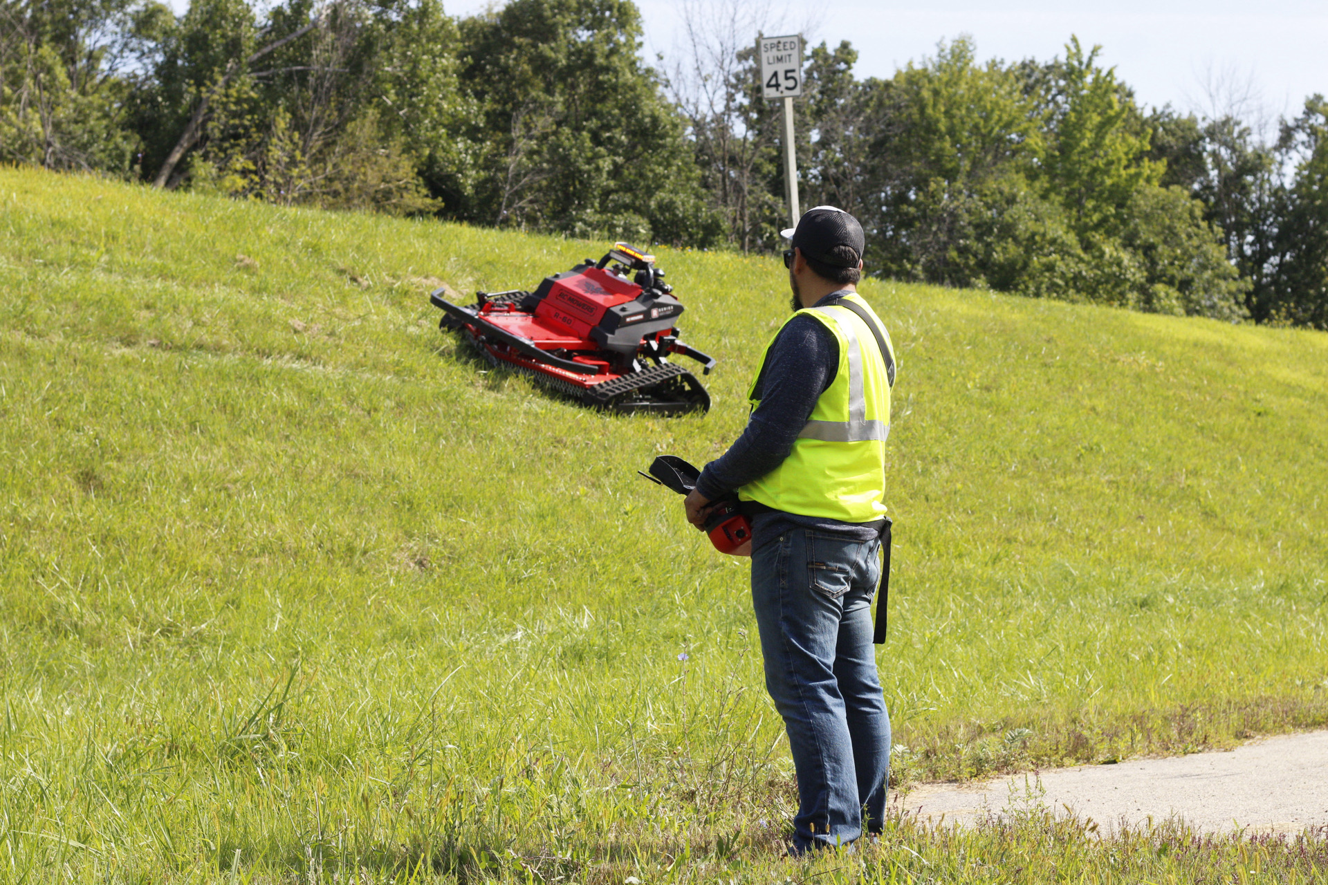bank mower